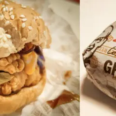 KFC Grande, pyszny burger z chrupiącym kurczakiem i sosem. Dłuższy posiłek to dłuższy czas przyjemności, ale też dłuższy kfc kcal.