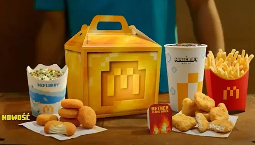 Zestaw z Minecrafta: 20 nuggetsów, frytki, napój i McFlurry. Dowiedz się, ile kosztuje 20 nuggetsów w McDonald's!